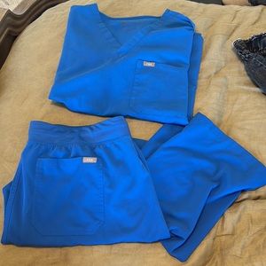 Figs scrubs royal blue